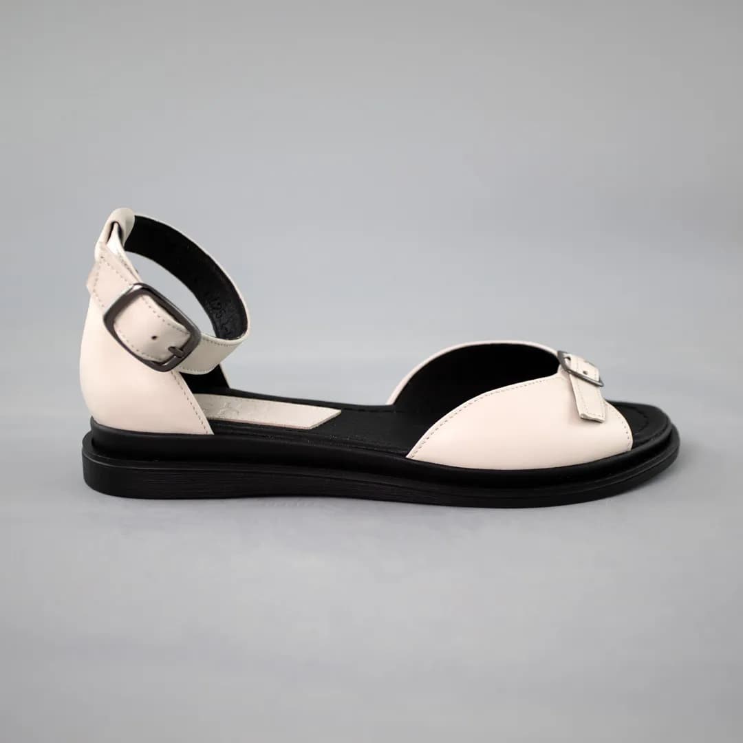 Сандалі жіночі шкіра 591646 Білі - зображення 1